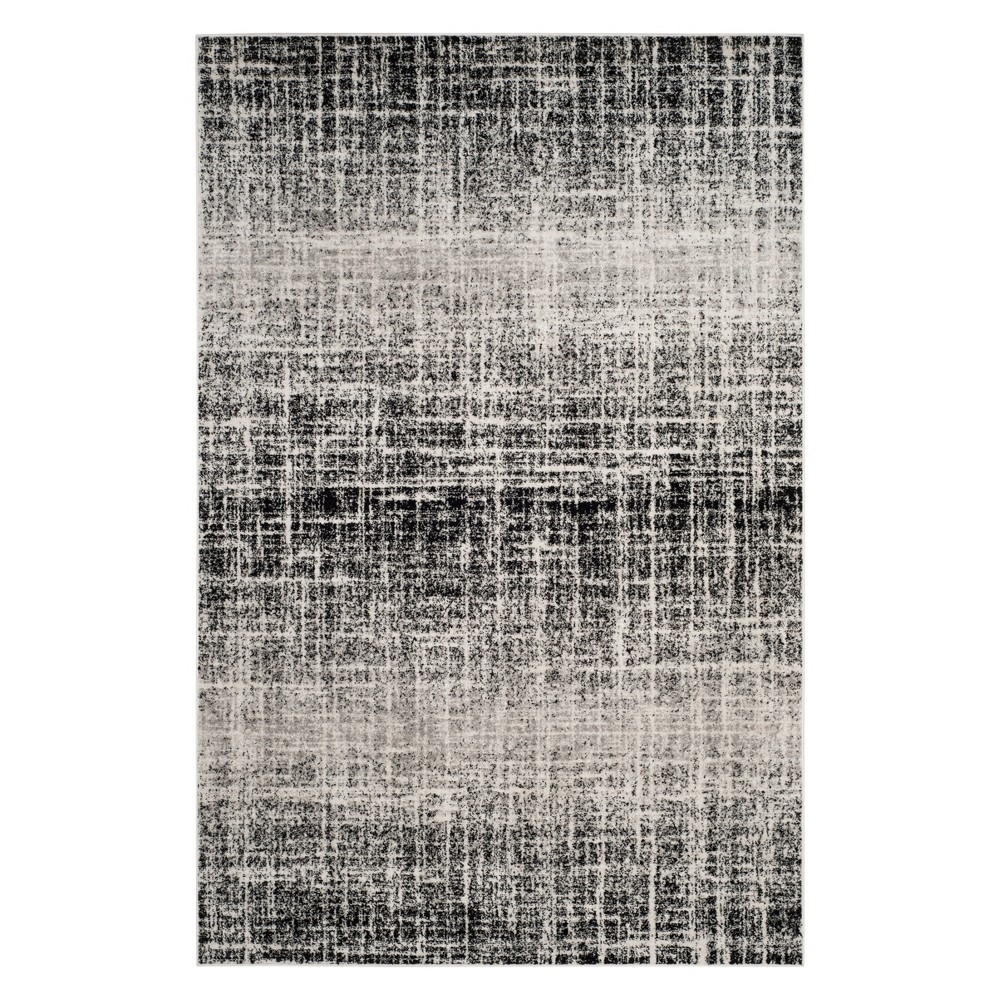 6'x9' Spacedye Design Area Rug Ivory/Black - Safavieh