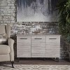 Farmhouse Sideboard Buffet Cabinet, Storage Cabinet With 3 Doors, Wood Accent Cabinet With Sturdy Legs For Entryway Living Room Kitchen Dining Room - 3 of 4