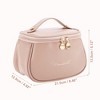 Unique Bargains PU Leather Waterproof  Travel Makeup Bag 1 Pc - 4 of 4