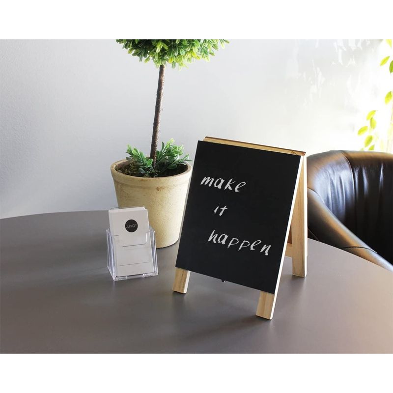 Juvale Double Sided Chalkboard Stand and Dry Erase Sign - Dual Tabletop Easel, 2 of 7