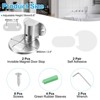 Unique Bargains Zinc Alloy Adjustable Magnetic Floor Mount Door Stop Holder 2 Pcs - 2 of 4