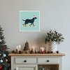 Amanti Art Cute Christmas Black Labrador Retriever by Carrie Cantwell Canvas Art Framed - 4 of 4