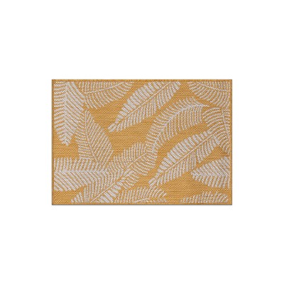 World Rug Gallery Distressed Palm Leaves Textured Flat Weave Indoor/Outdoor Area Rug