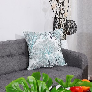 PiccoCasa Throw Pillow Covers Cases Modern Coral Coastal Beach House Linen Cushion Cover for Couch Sofa - 1 of 4