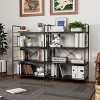 4-Tier Industrial Bookshelf, Steel Frame Bookcase for Home & Office, Rustic Storage Organizer for Living Room, Bedroom, and Office Use - 3 of 4