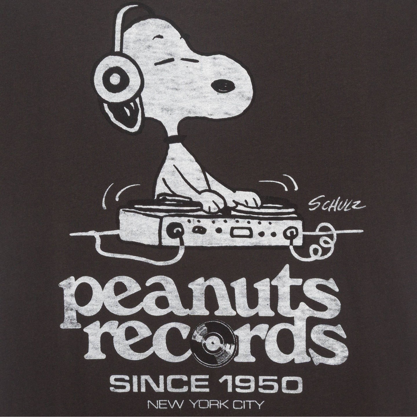 Мужская футболка Peanuts Records Graphic T-Shirt - Black M, цвет: Чёрный — фото 4