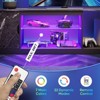 Bestier 70" TV Stand for up to 75 inch TV, LED Gaming Entertainment Center with Storage Cabinet, Media Console with Adjustable Tempered Glass Shelf - 2 of 4