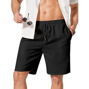 COOFANDY Men' s Linen Shorts 9