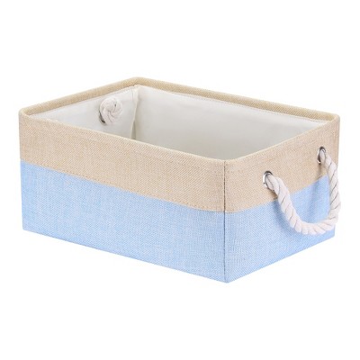 Unique Bargains Fabric Collapsible Storage Organizer Basket with Handles