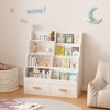 KWPZQEB Kids Bookshelf, Wooden Montessori Bookshelf with 2 Storage Drawers & 8 Open Shelves, Multi-Tier Toy Organizer for Playroom, Bedroom, White - 4 of 4