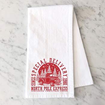 City Creek Prints Special Delivery Tea Towels - White