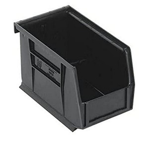Quantum Storage Systems Bin, Stacking Or Hanging, 4-1/8"W X 7-3/8"D X 3"H, Front/Back/Side Grips, Anti-Slide Lock - 1 of 1