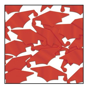 Beistle Fanci-Fetti Graduate Caps, (4 Oz/Pkg) Red - 1 of 1
