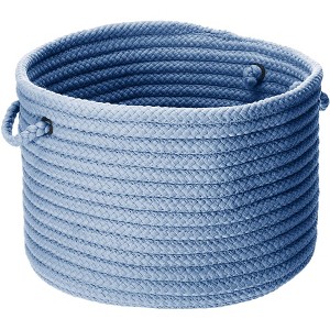 Colonial Mills Simply Home Solid - Blue Ice 24"x24"x14"  100% Polypropylene Round - 1 of 4