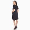 Women's Short Sleeve Criss-Cross Neck A-Line Dress - White Mark - 3 of 4