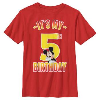 Boy's Mickey & Friends It's My 5th Birthday T-Shirt