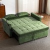 Merax Comfortable Chenille Loveseat Sofa with Pull-Out Sofa Bed - 2 of 4