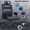 Dsvimoy Task and Office Chair Big and Tall Executive Chair with Adjustable Lumbar Support for Office, Black, 33.46"*25.59"*11.02" - 2 of 4