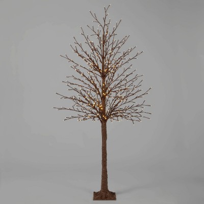 6ft Faux Bark Twig Tree Christmas LED Novelty Sculpture Twinkle Lights Warm White - Wondershop™