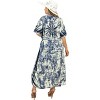 HAPPY BAY Women's Summer Pocket Nightgown Batik Caftan for Womens Sleepwear Long House Loungewear Dashiki Dress - 3 of 4