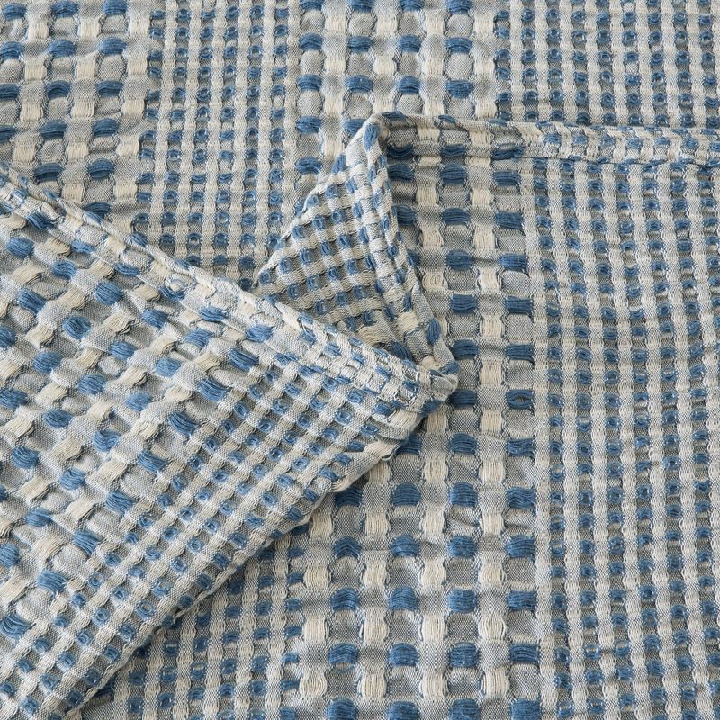 50"x60" Cotton Waffle Knit Throw Blanket - Isla Jade, 4 of 6