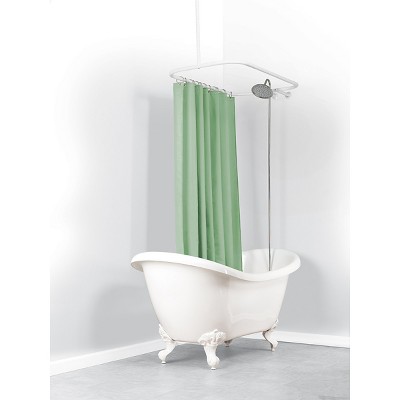 Clawfoot Tub Shower Rod Target, Circular Shower Curtain Rod For Clawfoot Tub