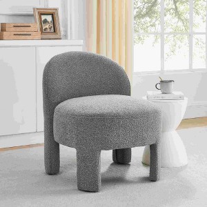 CAVINAS Loop Yarn Accent Chair with Mid-Height Curved Back,Modern Upholstered Living Room Chairs,Reading Chairs for Living Room - 1 of 4
