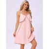 INSPIRE CHIC Womens Nightgown Spaghetti Strap Lingerie Full Ruffle Cami Slip Chemise Soft Sleepwear - 2 of 4