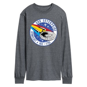 Men's - Star Trek - Enterprise Mission Patch Long Sleeve Graphic T-Shirt - 1 of 4