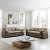 Modern Corduroy Fabric Two-Piece Sofa Set, Two 2-Seater Sofas with Cloud-Like Cushions and Removable Armrests, Flexible Living Room - 3 of 4