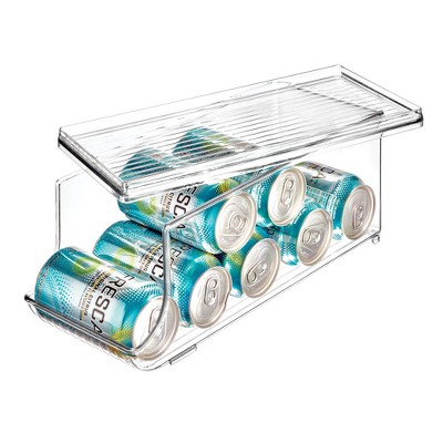 iDesign Linus Fridge Bins Soda Can Organizer with Shelf