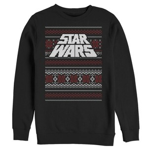 Men's Star Wars Ugly Christmas Logo Sweatshirt - 1 of 3
