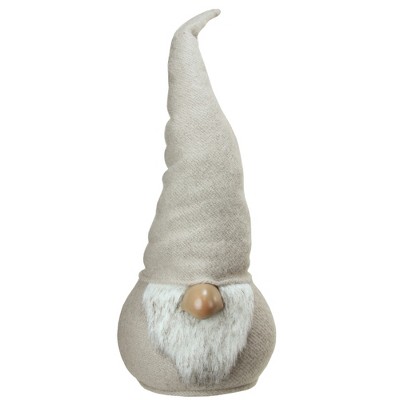 Northlight 26" Gray and White Champagne Gnome Christmas Tabletop Figurine