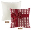 Christmas Pillow Covers 18x18 inch Set of 4, Holiday Winter Indoor Red Plaid Vintage Tree Snowflake Xmas Snowman - 3 of 4