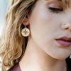 sanctuaire Round Rosette Medallion Coin Earrings Gold - 3 of 3