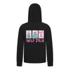 Everyday Kids Christmas Collection Holly Jolly Girls Zip Up Hoodie – Pink Holiday Sweatshirt - 2 of 4