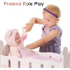 ROBOTIME Wooden Doll Cradle Rocking Baby Crib Bed,Toys for Dolls Girl,Fits Dolls up to 18 inches,White,7.39''*13.4''*12.6'' - 2 of 4