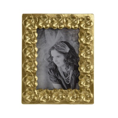 SEVOBAL Party Decorations and Accessories Vintage Gold Photo Frame with Floral Design for Living Room and Bedroom Decor, Gold, 7.7"*1"*9.8"