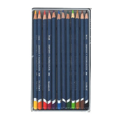 Derwent Academy Watercolor Pencil Set, 12-Color Tin Set 