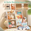 Vynxaria Bookshelf Series 24 in. Wide  3 / 4 Shelf Kids Bookcase with Side Pockets for Nurseries Playrooms and Classrooms - 4 of 4