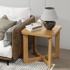 Wooakway Wood Coffee Table Teapoy End Table Side Table with Cross Legs for Livingroom - 2 of 4