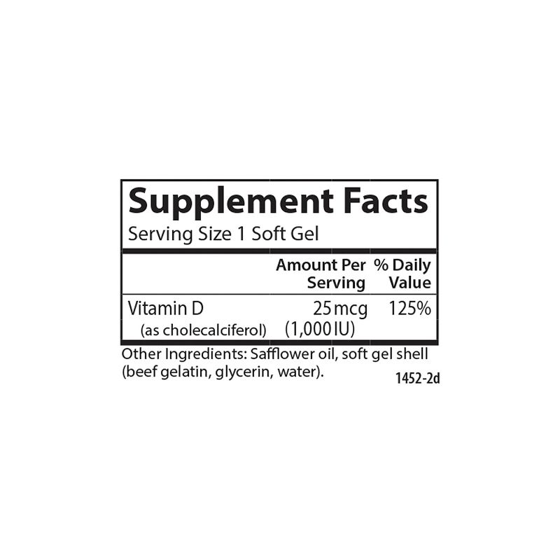 Carlson - Vitamin D3, 1000 IU (25 mcg), Cholecalciferol, Immune Support, 6 of 7