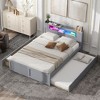 Queen Size Bed Frame with Trundle, Wood Platform Bed with 2 Drawers, Bed Frame with Headboard, Wooden Slats Support, No Box Spring Required - 4 of 4