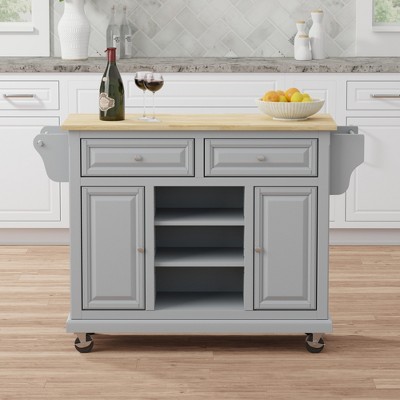 Glenwillow Home Kitchen Cart with Locking Casters