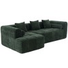 CAVINAS 101.2"Modular Sectional Sofa,Full-Compressed L-Shaped Couch for Living Room,Oversized Cloud Couch with 2 Side Pockets and 5 pillows,Green - 2 of 4