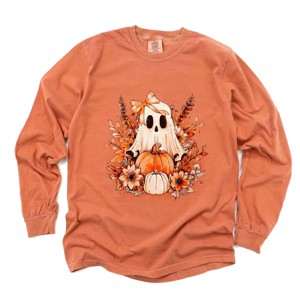 Simply Sage Market Girl Ghost Floral Garment Dyed Long Sleeve - 1 of 4