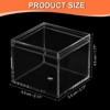 Unique Bargains Square Cube Clear Acrylic Box with Lid for Candy Tiny Jewelry Display - 2 of 4