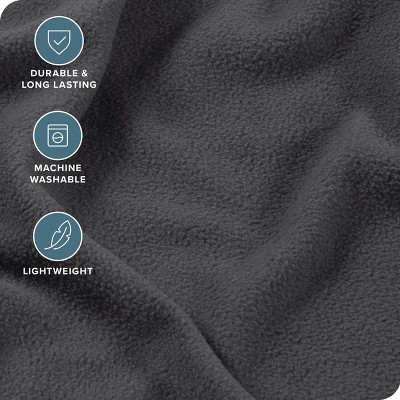 Twin XL Gray Plush Polar Fleece Deep Pocket Sheet Set