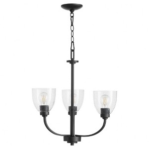 Quorum Lighting Reyes 3 - Light Chandelier in  Textured Black - 1 of 3