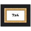 PosterPalooza | Photo Size Embellished Brown Picture Frame - UV Acrylic, Foam Board Backing, Hanging Hardware - 2 of 4
